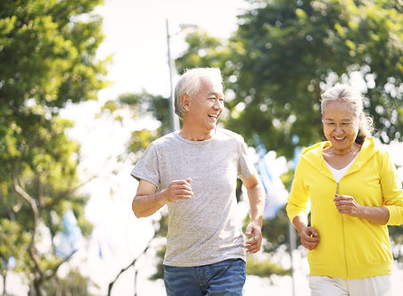 Old Couple Running - Liver health